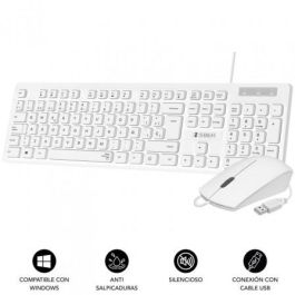 SUBBLIM Combo Business Slim Silencioso con cable USB Blanco Precio: 11.49999972. SKU: S7606543