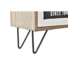 DKD Home Decor Cajonera Estilo Shabby Chic con 4 Cajones, en MDF, Metal y Cristal, Verde Menta y Marrón con Café Vichy, 30x10x29 cm