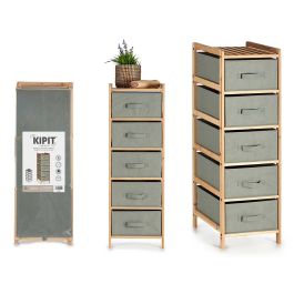 Mueble 5 Cajones Gris Oscuro Kipit 34x103x36 cm - Madera y TNT (2 Unidades) Precio: 102.95000045. SKU: B18XN6FLYL