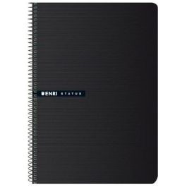 Enri Cuaderno Espiral Tapa Dura 100 Hojas Folio 70gr Cuadrícula 4x4 Negro (Pack de 5 Unidades) (5 Unidades) Precio: 18.49999976. SKU: B1BLFBLYS5