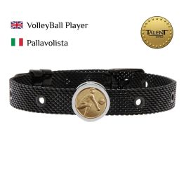 Pulsera Unisex VolleyBall Player Talent Jewels TJA-1-12-01-2-235 Negro