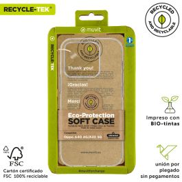 muvit for change funda compatible con Oppo A40 4G/A3X 5G transparente