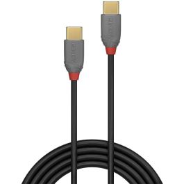 LINDY 36871 Cable USB 2.0 Tipo C/C Anthra Line Macho/Macho 1m Negro/Gris