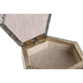 DKD Home Decor Joyero Indio Champan Natural Aluminio 18 x 5 x 18 cm