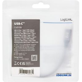 LogiLink Adaptador USB-C a USB 3.2, 0.15m, Gris