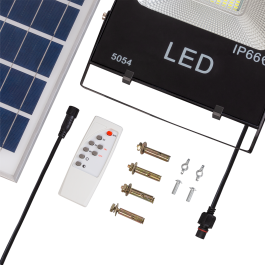 Foco Proyector LED 50W 5.000Lm 6000ºK Solar Sensor 50W + Control Remoto Panel 6V/15W 40.000H  [HO-626004-CW]