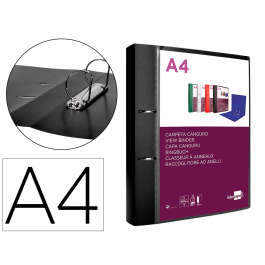 Liderpapel Carpeta Canguro 2 Anillas 40 mm Mixtas Polipropileno DIN A4 Negro Opaco Precio: 3.69000027. SKU: B1ED969S8J