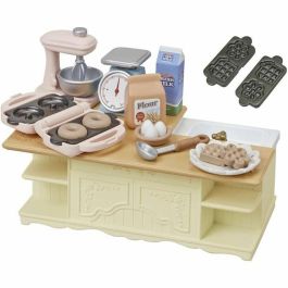 Sylvanian Families EPOCH 5442 Muebles y Accesorios de Cocina Set con Accesorios, Alimentos y Utensilios para Desayunos