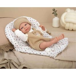 Muñecas Arias Muñeca Elegance Cris Beige con Saco de Dormir (Muñeco de Peso) 40 cm