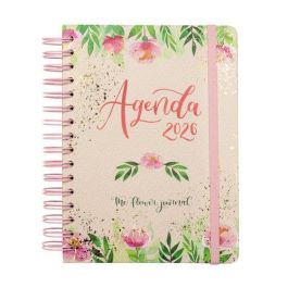Agenda Anual (2026) Catalan Finocam Flower Journal Wire-O Tapa Extra Con Goma E10 155X212 D/P Rosa Precio: 17.89000004. SKU: B1B3PCG8FQ