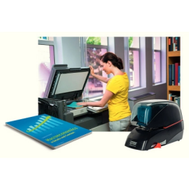 Rapid Grapadora Eléctrica 5080e, Capacidad 80 Hojas, Color Negro, Grapado Sin Contacto