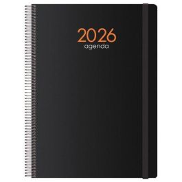 Dohe Agenda Anual Syncro Espiral 2026, 21x29.7 cm, Tapa PP Negro, Cierre Goma, Sábado/Domingo juntos, Papel 70gr Precio: 21.49999995. SKU: B1CY4KAWFN