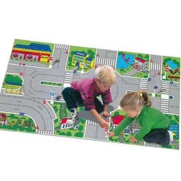 Molto Tapiz de juego de espuma con 30 accesorios interactivos: Coches y Señales, 124x60 cm, para niños de 3+ años