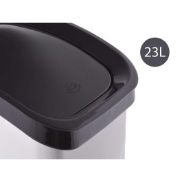 Berilo Papelera de Plástico Basculante Plateada 23L 34 x 43.7 x 27.3 cm