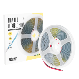 BX3 LIGHT Tira LED Flexible 50W 24VDC 5 Metros IP20 Blanco Frío 6000K, Rollo 5m, BX3-COB-320-24DC-CW, Alta Eficiencia, 40000h