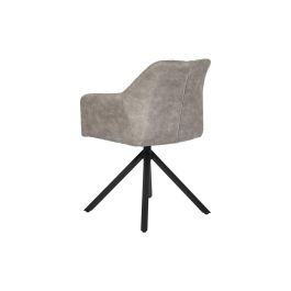 Silla DKD Home Decor Negro Gris 55 x 58 x 83 cm