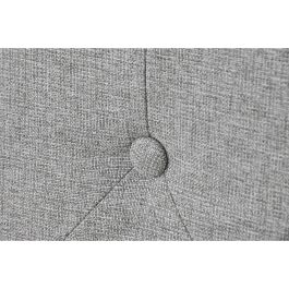 DKD Home Decor Cama Urban Gris Claro 219 x 104 x 170 cm para colchón de 150x200 - Poliéster y Madera