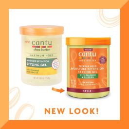 Cantu Gel de Peinado Shea Butter con Semilla de Lino y Aceite de Oliva 524g - Retención de Humedad Máxima