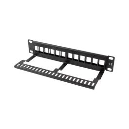 Lanberg PPKS-9112-B Panel de Supresión para Bastidor de 10 pulgadas (25,4 cm) - Accesorio de Rack de Metal Color Negro