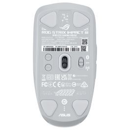 ASUS ROG Strix Impact III Wireless Ratón Gaming Ambidextro RF Wireless + Bluetooth Óptico 36000 DPI Blanco 90MP03D0-BMUA10