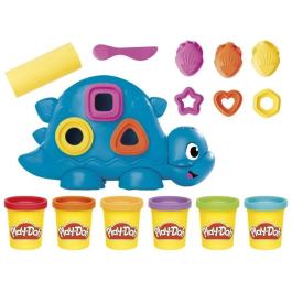 Play-Doh Dinosaurio Formas Y Colores G0491 Hasbro - Divertido set de herramientas y actividades sensoriales para niños y niñas mayores de 2 años.