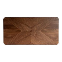 Mesa Comedor Marrón-Negro Dm-Metal 180 X 90 X 76 cm