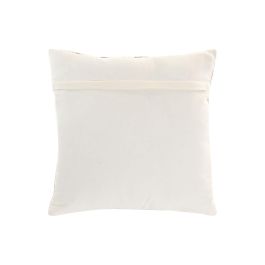 DKD Home Decor India 24 Cojin Boho Crudo 45 x 45 cm (2 Unidades) Bordado a Mano Algodon