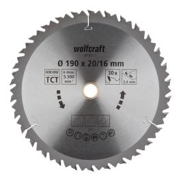 Wolfcraft 6735000 Disco Sierra Circular de Mano CT Ø190 mm 20 Dientes, para Madera y Tableros