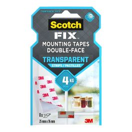 Scotch Tira adhesiva doble cara transparente 25mmx76mm 8 uds 4910c-st8-p max 4 kg