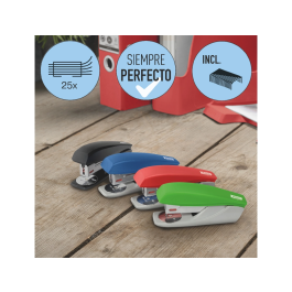 Petrus Grapadora 210 Recycle Negro, Capacidad 25 Hojas, Acero y Plástico Reciclado, Grapado Perfecto