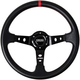 Volante Desplazado Mod. Track Vinilo Carbon Look Brazos Negros Occ Motorsport OCCVOL011 Precio: 63.50000019. SKU: S3702892