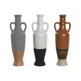 Jarron Boho DKD Home Decor Gris Terracota 9 x 29 x 9.6 cm (3 Unidades) Precio: 35.50000003. SKU: B1E82YNCHL