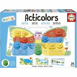 Educa EDU8412668201699 Articolors - Juego Educativo de Apilamiento con Fichas de Colores y Formas Geométricas para Niños de 2+ Años