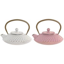 DKD Home Decor Tetera Oriental de Hierro Colado 500ml Blanca y Rosa 15.5 x 12.5 x 16 cm (2 Unidades) Precio: 36.79000039. SKU: B1B4XCXPKW