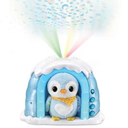 V-Tech 80-574922 Iglú Proyector Peluche Pingüino – Transforma la Habitación Infantil en un Mundo de Ensueño Relajante con Cielo Estrellado