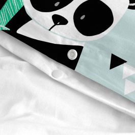 Juego de funda nórdica HappyFriday Azul Cama de 80/90 Oso Panda 2 Piezas