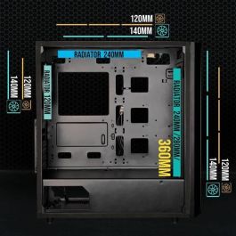 Bitfenix BIT1701162182818 Caja de PC Torre Media Sabre Mesh Formato ATX Color Negro sin Fuente de Alimentación Bitfenix BIT1701162182818 Caja de PC Torre Media Sabre Mesh Formato ATX Color Negro sin Fuente de Alimentación