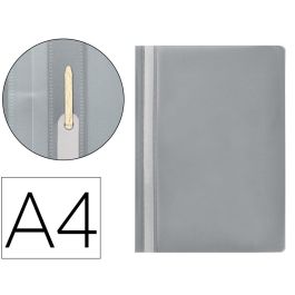 Carpeta Dossier Fastener Plastico Q-Connect Din A4 gris 25 unidades