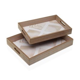 Juego de Bandejas Versa Madera 28 X 5 X 38 CM Juego de Bandejas Versa Madera 28 X 5 X 38 CM