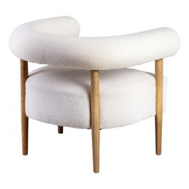 Sillón Beige Tejido-Madera Salón 80 X 67 X 69 cm