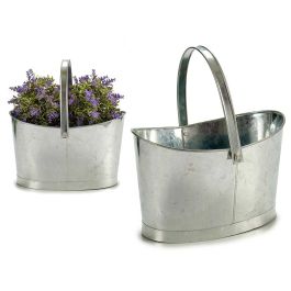Cesta Oval con Asa Zinc Ibergarden 21x19.5x35.5 cm, Plata, 4000 ml (12 Unidades) Precio: 87.5000005. SKU: S3600127