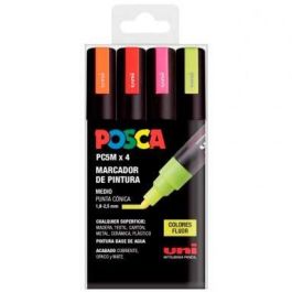 POSCA Marcador PC-5M-4C No Permanente 1.8 mm-2.5 mm Colores Surtidos Fluor - Estuche 4U- Precio: 10.89999944. SKU: B185RFKAF3