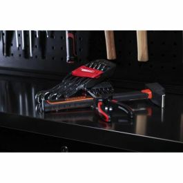 KS TOOLS 922.0050 - Juego 10 Llaves Combinadas Métricas 8-19mm con Soporte - Horquilla y Ojo Inclinado 15°