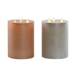 Vela LED DKD Home Decor Dorado Plateado 15 x 15 x 20 cm (AA) (2 Unidades) Vela LED DKD Home Decor Dorado Plateado 15 x 15 x 20 cm (AA) (2 Unidades)