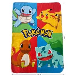 Pokemon Plaid Starter y Pikachu - Manta polar 100 x 140 cm POK3700891713382