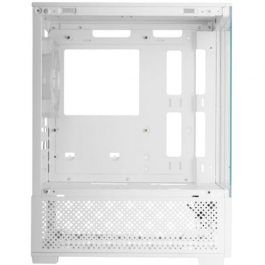 Mars Gaming MC-SE2/MCSE2W Minitorre Gaming Blanca, microATX/Mini-ITX, Cristal Templado, Doble Cámara, Ventilador FRGB 120mm