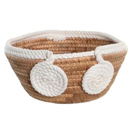 DKD Home Decor Centro Mesa Boho de Seagrass y Cuerda Natural Blanco 29x29x14 cm Precio: 13.50000025. SKU: S3042731