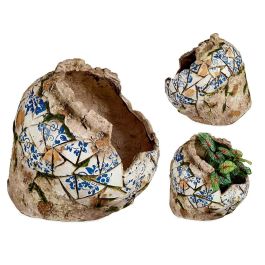 Jarrón de poliresina rústico Ibergarden 30,5 cm - Gris, Blanco, Azul (2 Unidades) Precio: 64.58999965. SKU: B14BLGM9DZ