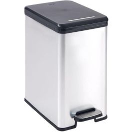 Papelera Slim - SLIM BIN - CURVER - 25L - Diseño compacto - 41 x 27 x 55 cm - Gris metalizado Precio: 60.5. SKU: B1G7VD6J2C