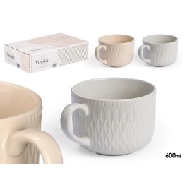 Vessia Tazón para Desayuno, 560 ml, Cerámica, 2 Colores Surtidos (Beige y Gris), Dimensiones 16x12x9 cm (Set de 24) Precio: 63.50000019. SKU: B1JLLWZ9D7